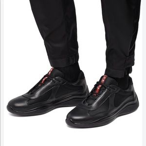 PRADA Men America’s Cup Sport Sneaker Black US 9.5